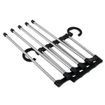 5‑in‑1 Foldable Pants Hangers – Space‑Saving Wardrobe Organizer