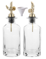 2pcs Glass Oil and Vinegar Dispensers