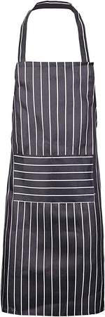 Stripe Kitchen Apron with Pocket