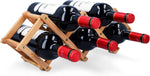 Criss-Cross Foldable Wooden Wine Rack Holder - 5 Bottle