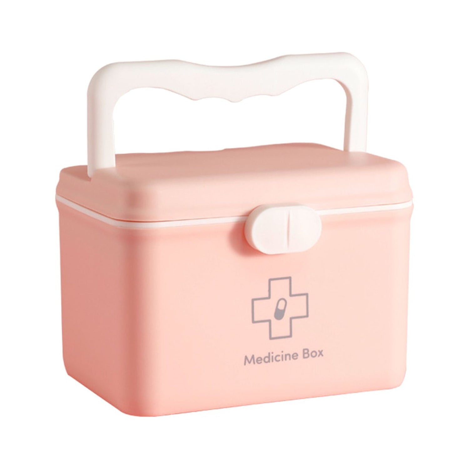 Portable First-Aid & Medicine Storage Box – 2-Tier Design