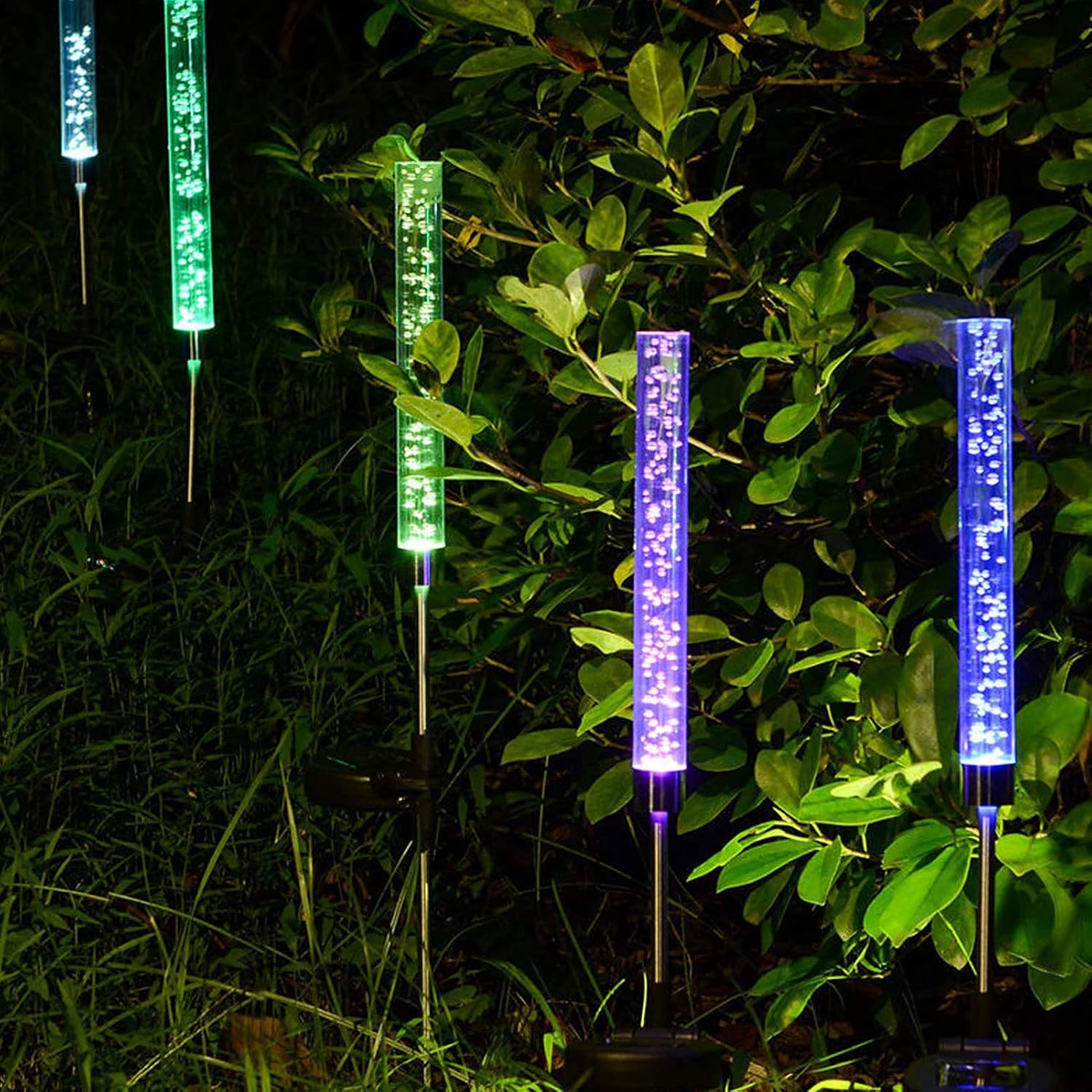 Enchanting Solar Bubble Stick Lights 2 pack LED Garden Decor Lights