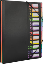 24 Pocket, Color Coded A4 File