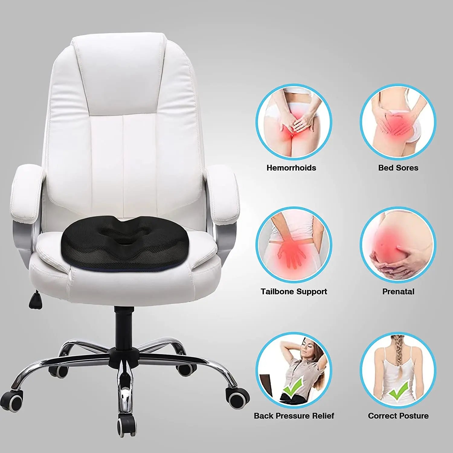 Donut Seat Cushion for Pain Relief