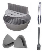 Premium Ultra Thick Silicone Air Fryer Liner With Divider and Utensils