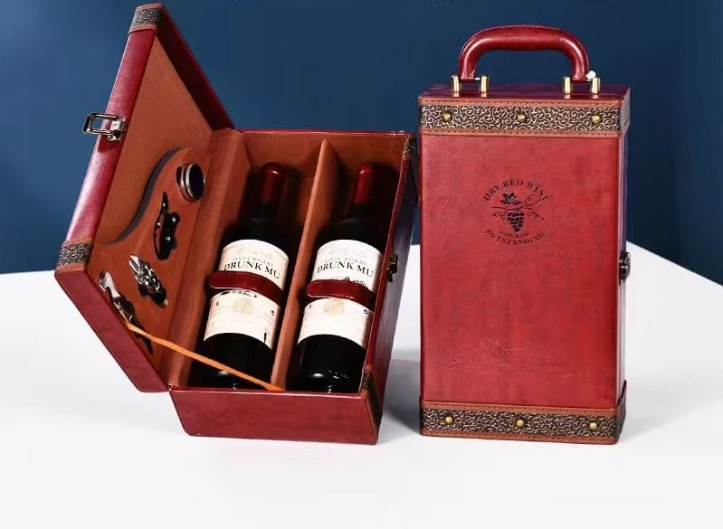 2 Bottle Luxury Wine Box Gift Set - Cherry – styleSA
