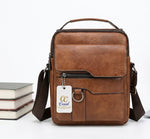Casual Carrier Men’s Crossbody Faux Leather Shoulder Bag