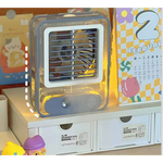 Portable Battery Fan with Mist Spray and LED Night Light