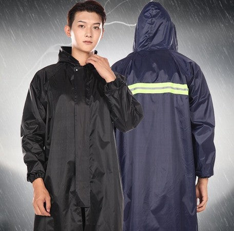 PVC Adult Raincoat With Shiny Reflective Strip
