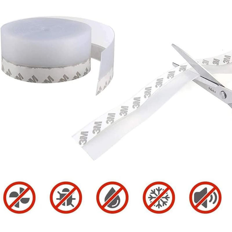 Pack of 2 1.8m Self-Adhesive Multifunctional Silicone Insulating Tape