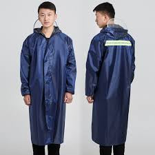 PVC Adult Raincoat With Shiny Reflective Strip