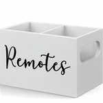Rustic Wooden Remote Control Holder