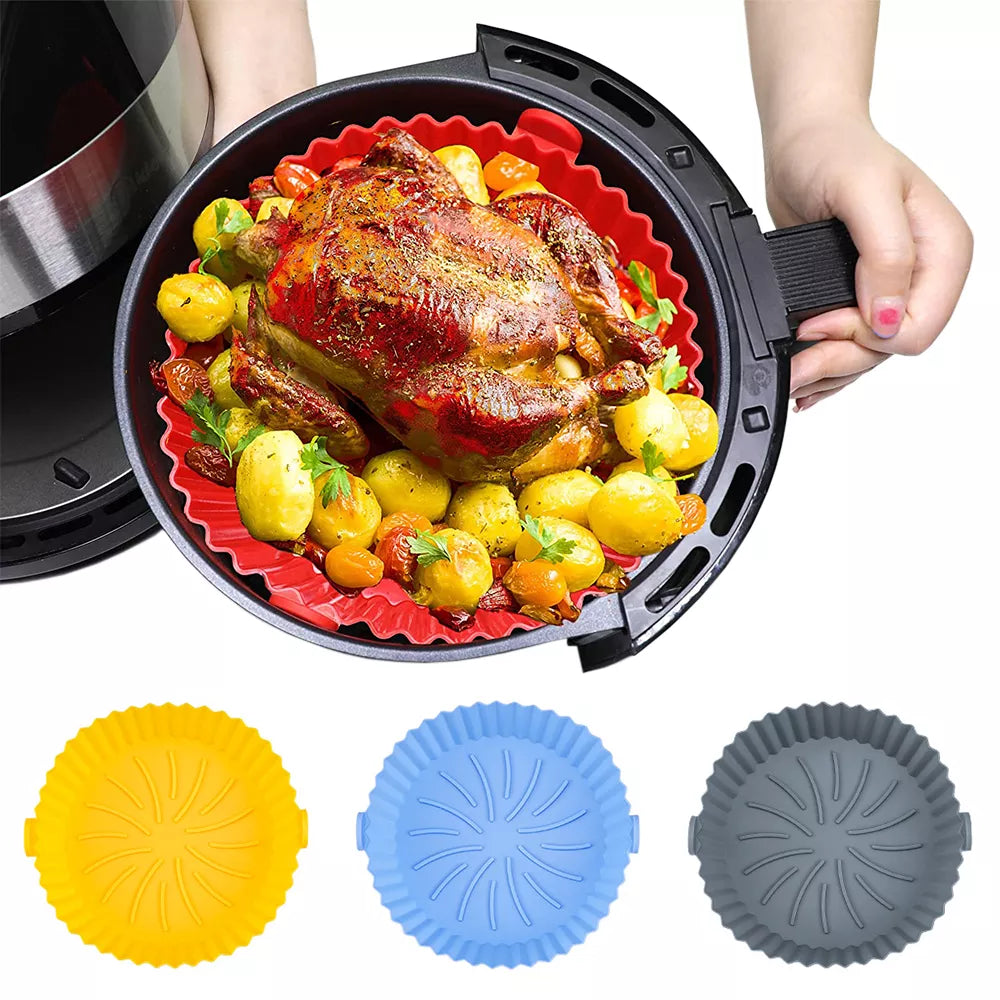 16cm Air Fryer Silicone Plate With Handle