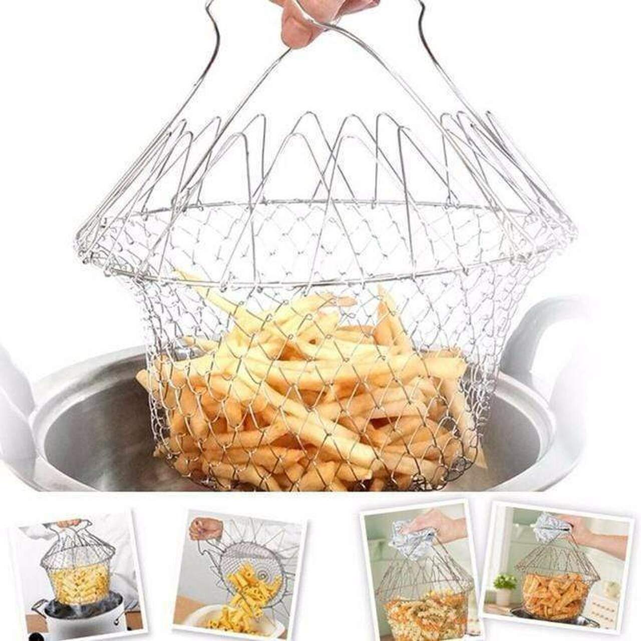 Multi-function Folding Cooking Basket