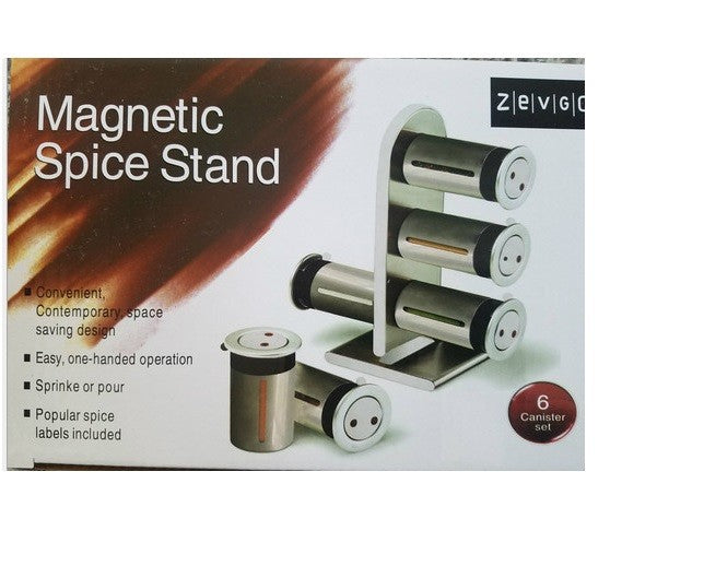 6pc Magnetic Tower Spice Rack