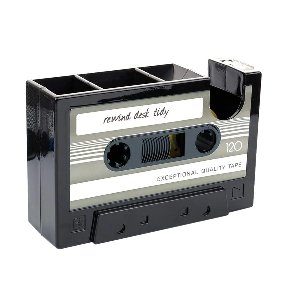 Retro Cassette Tape Dispenser &amp; Stationery Holder