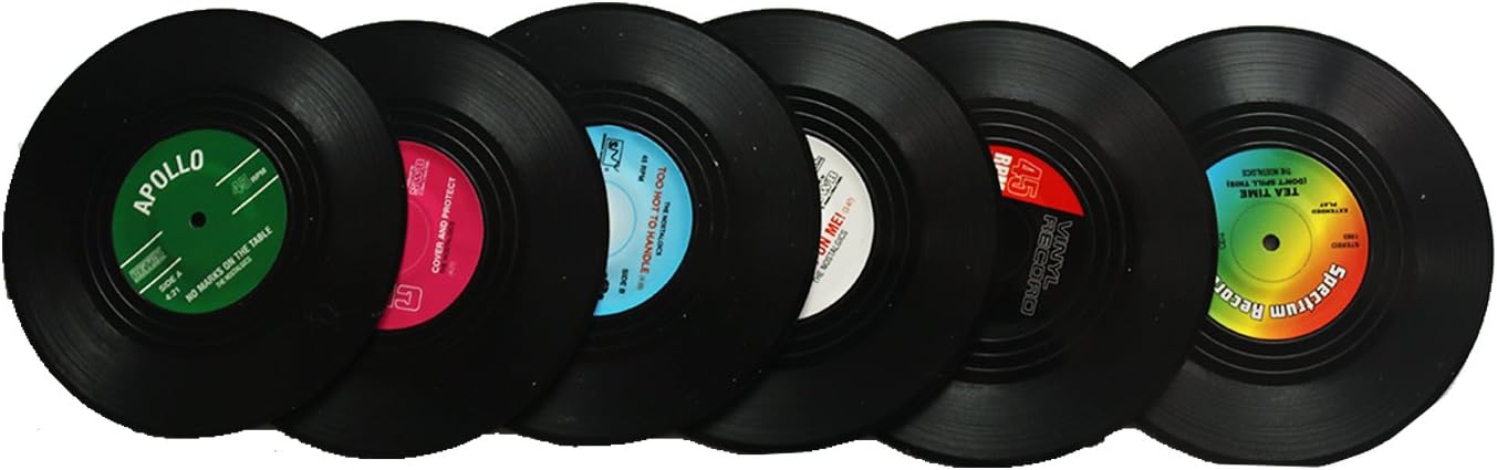 Vinyl Groove Coasters - 6 Pack