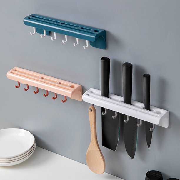 Wall Mounted Knife Holder with Hooks