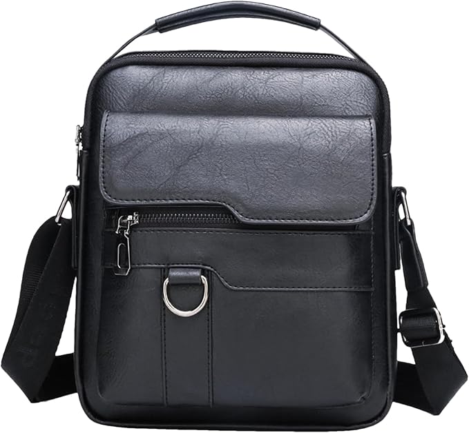 Casual Carrier Men’s Crossbody Faux Leather Shoulder Bag