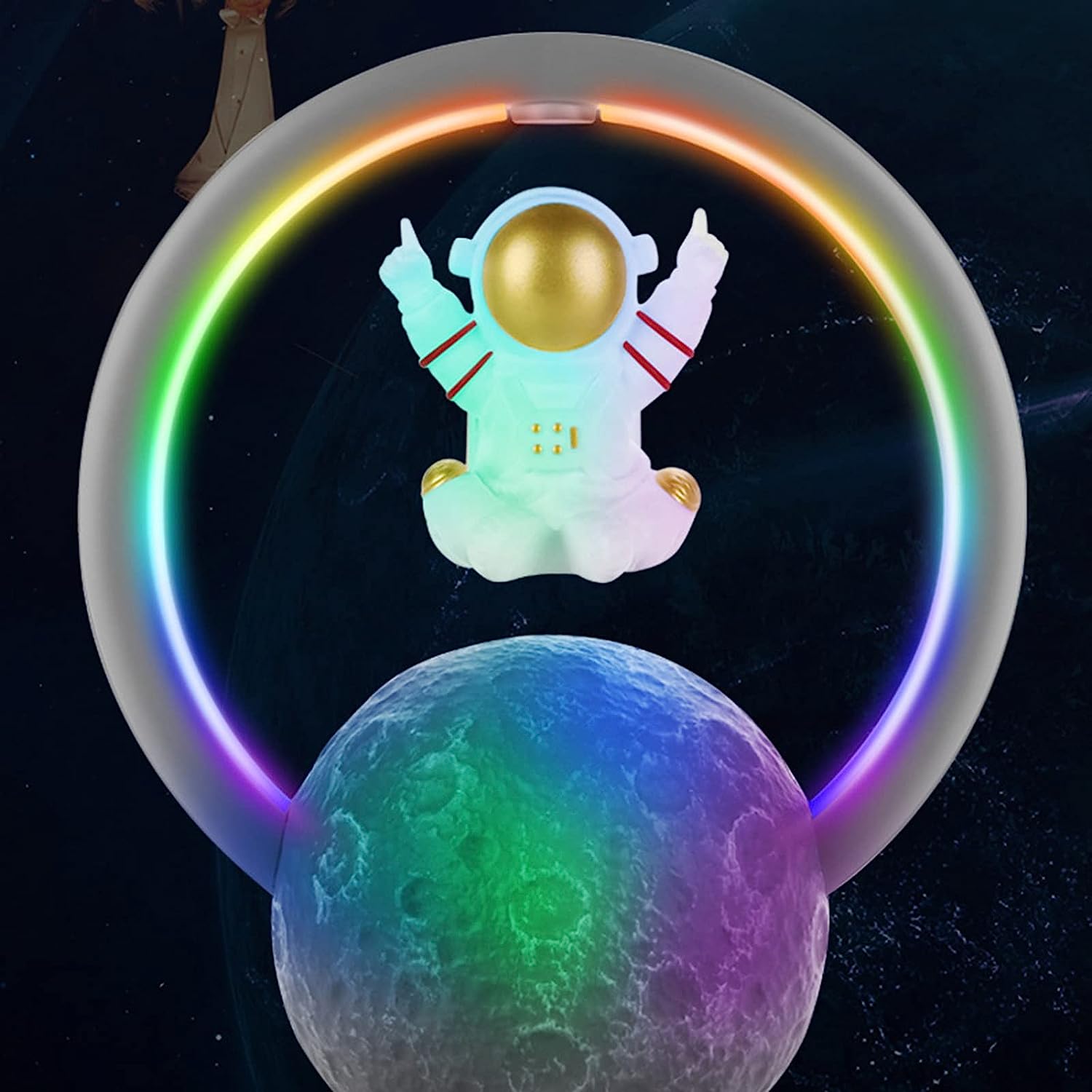 Floating Astronaut Speaker with RGB Light