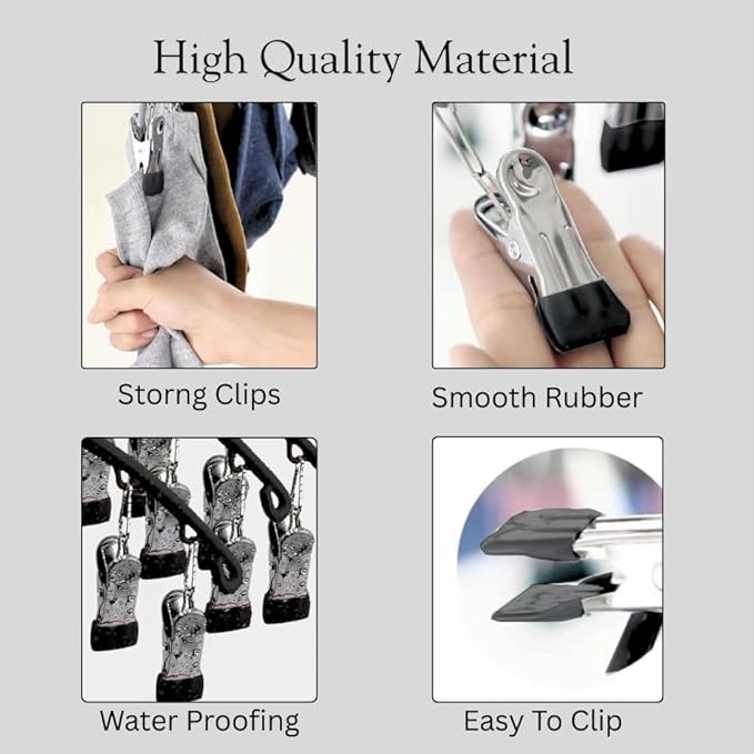 Black Pants Hangers with 10 Clips