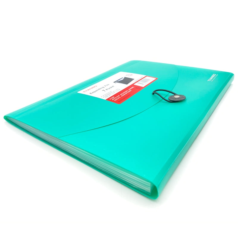 7 Pockets Expanding File Folders with Cord Button Closure