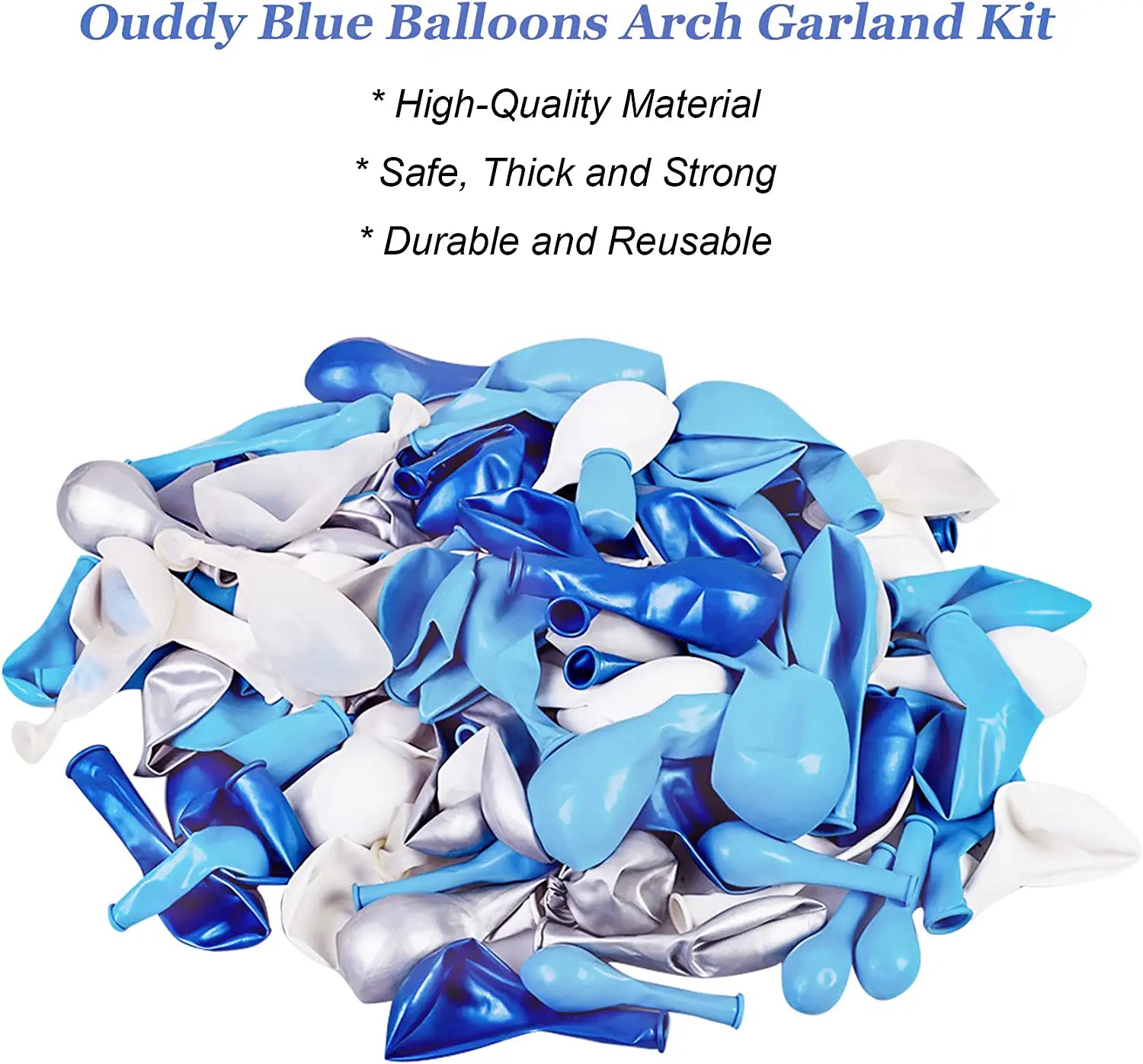 100pc Blue Balloons Arch Garland Kit