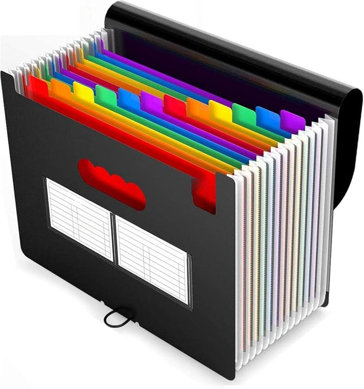A4 Expandable Document Folder - 12 Color Coded Slots