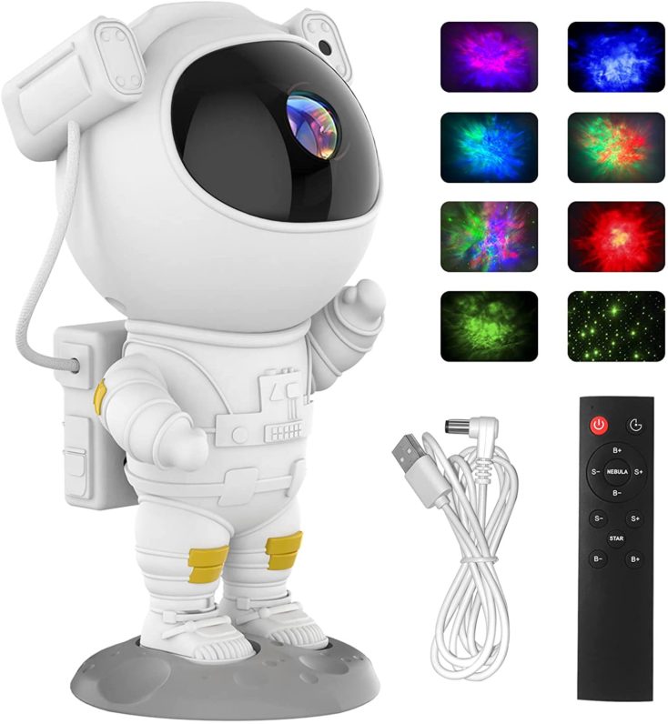 Astronaut Galaxy Projector with Backup Battery | Night Light