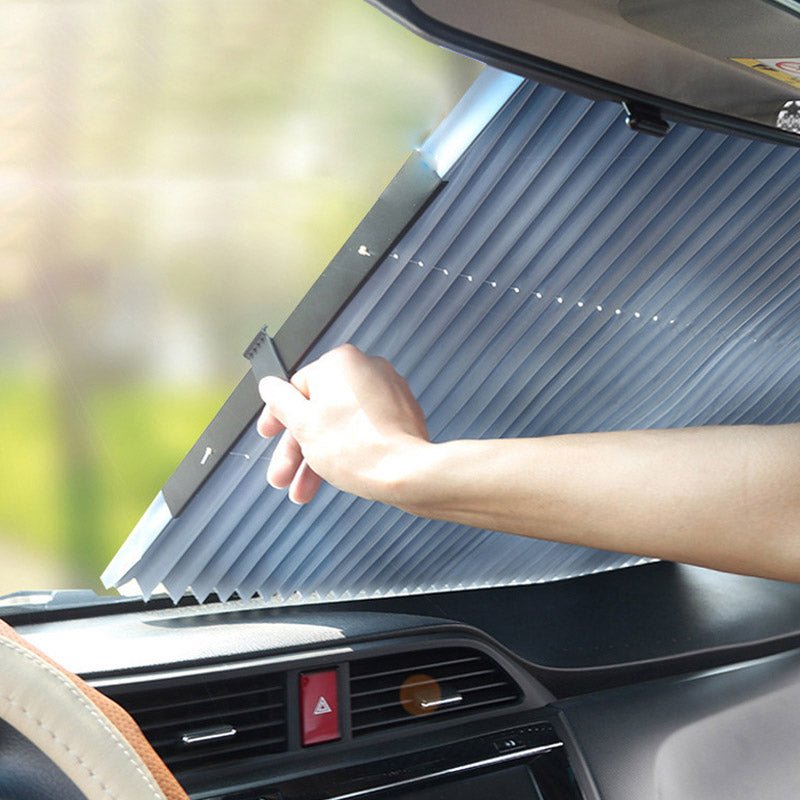 Retractable Car Windscreen Sunshade - 120cm x 46cm