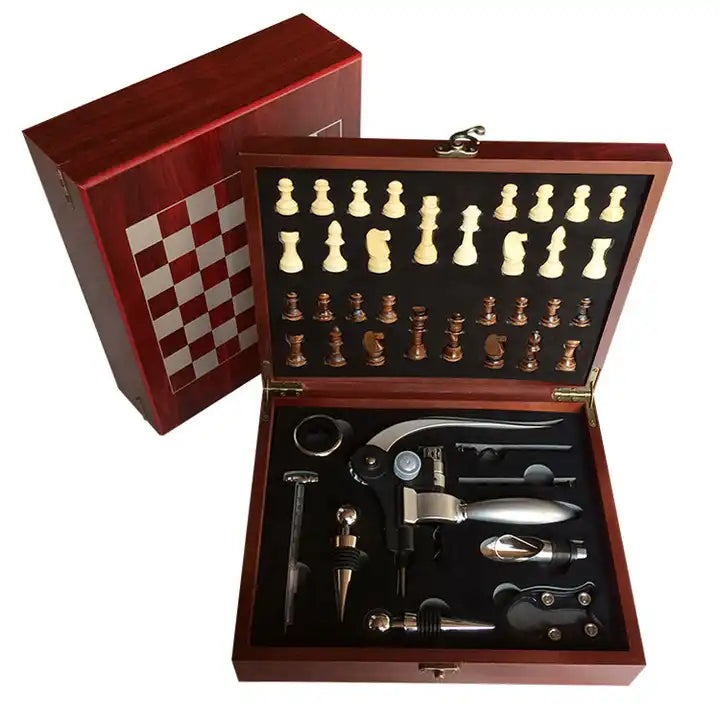 2 in 1 Wine Opener Set and Chess set