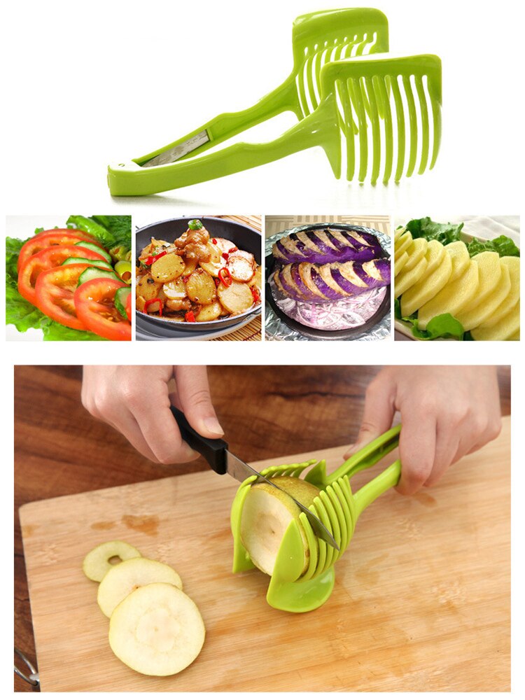 2 in 1 Handheld Creative Kitchen Fruit And Vegetable Slicer - Tong