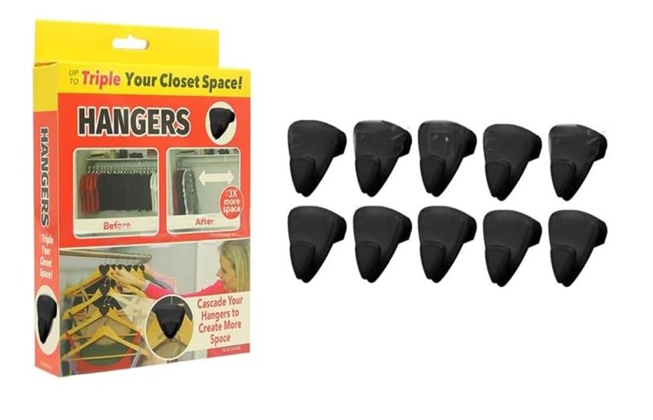 Space Saving Hanger Hooks - 10 pack