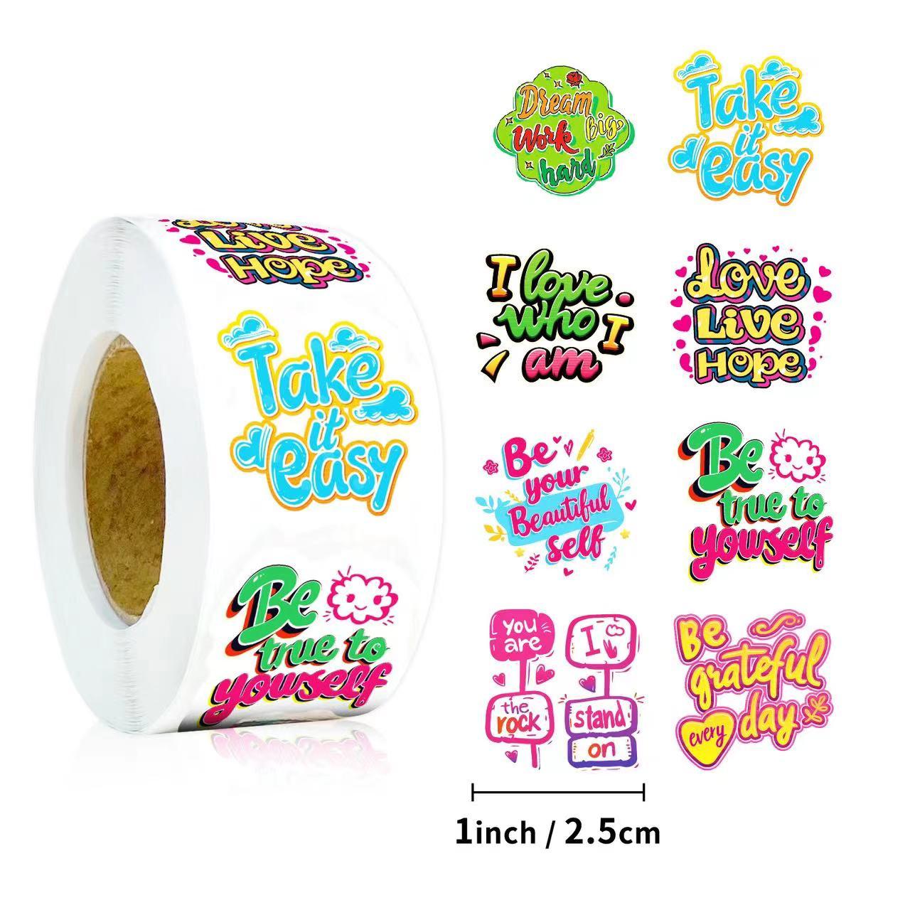 Spread Positivity Stickers: 500pc