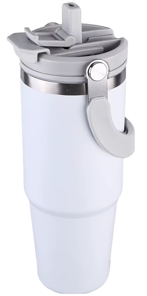 890mlDouble Wall 2 in 1 - Straw or Sip with Carry Handle Flask