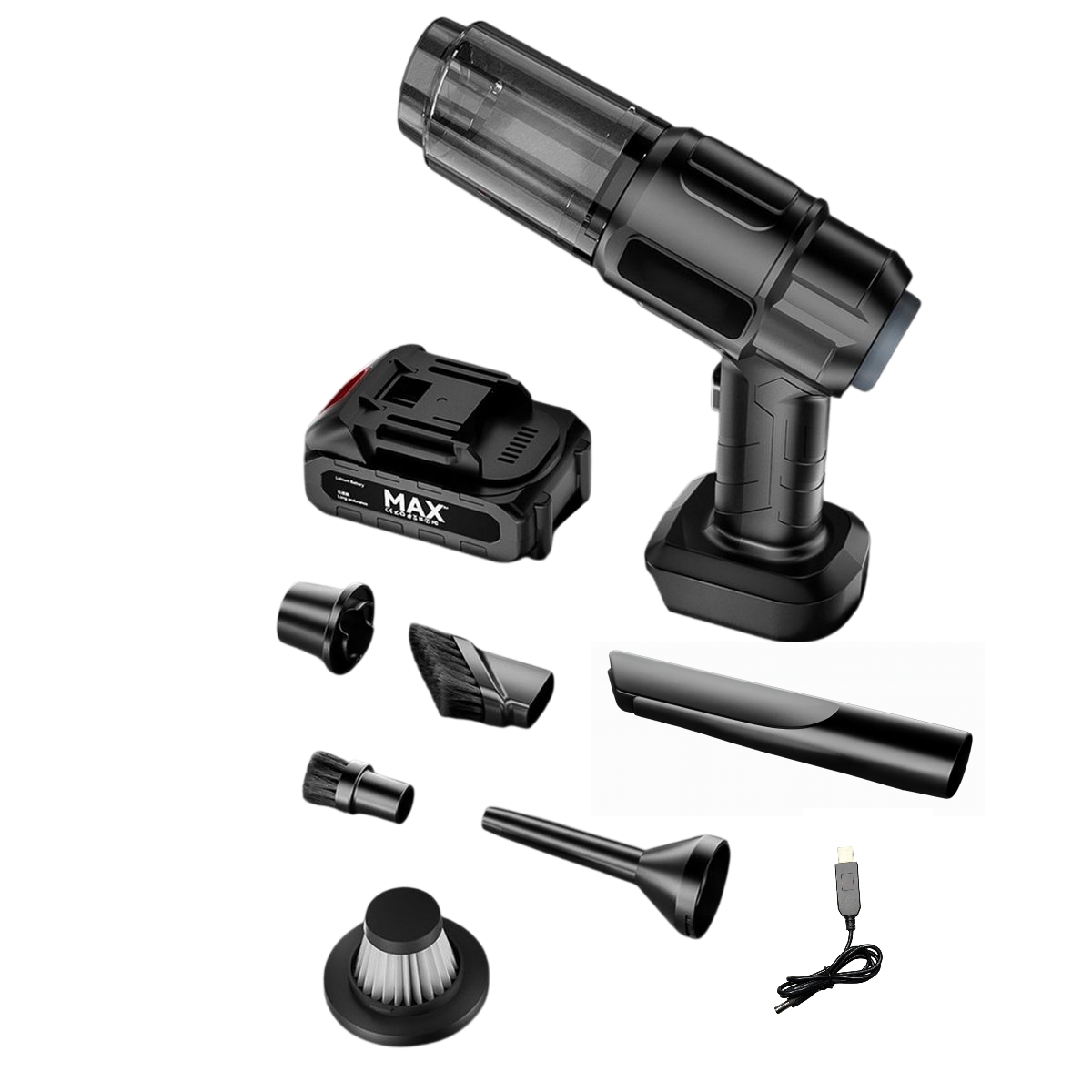 Handheld Cordless Vacuum Cleaner – Compact, Powerful Suction, 6000 mAh Battery, USB Rechargeable