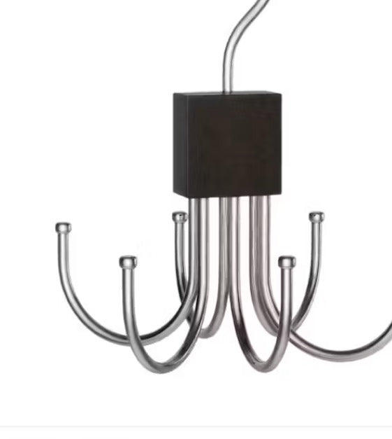 Rotating 6‑Claw Stainless Steel Storage Hooks
