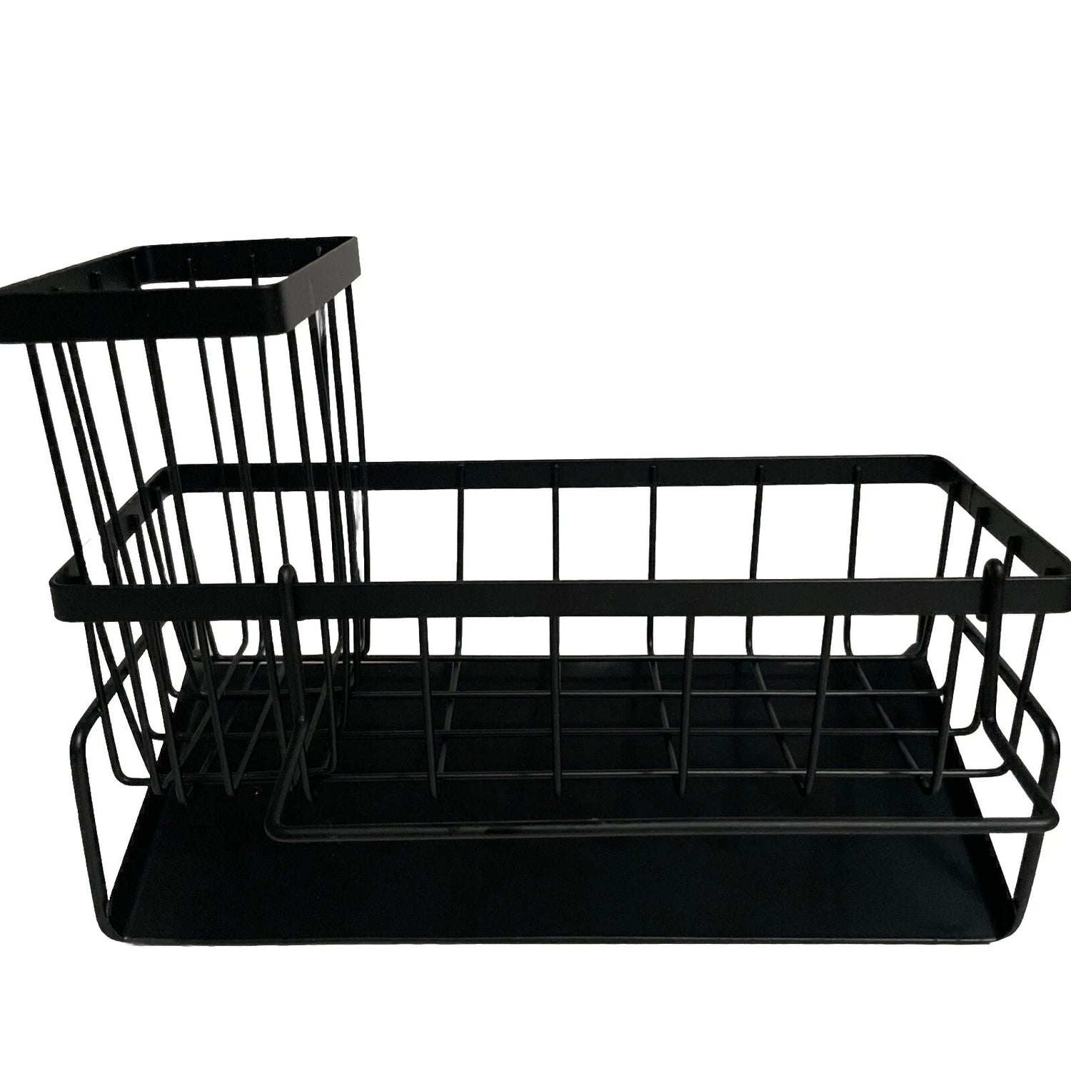 Stainless Steel Soap and Scrubber Holder with Full Length Spout