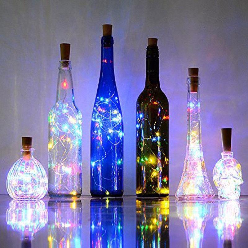 Wine Bottle Cork Stopper LED Fairy Lights -  8 Pack